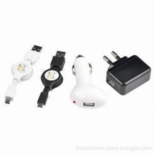USB Charger Kit with 5V DC Output Voltage with 500mA to 1A Charging Rate